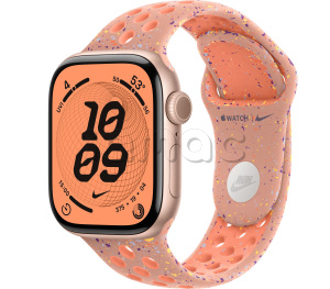 Купить Apple Watch Series 11 // 42мм GPS // Корпус из алюминия цвета "розовое золото", спортивный ремешок Nike цвета "альпийский розовый"
