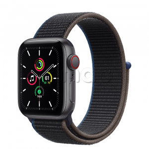 Купить Apple Watch SE // 40мм GPS + Cellular // Корпус из алюминия цвета «серый космос», cпортивный браслет угольного цвета (2020)