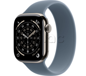 Купить Apple Watch Series 11 // 42мм GPS+Cellular // Корпус из титана нейтрального цвета, монобраслет цвета "якорный синий"