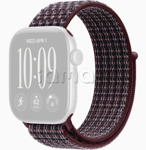46мм Спортивный браслет клетчато-бордового цвета для Apple Watch