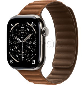 Купить Apple Watch Series 11 // 46мм GPS+Cellular // Корпус из титана нейтрального цвета, браслет карамельного цвета, с магнитной застежкой