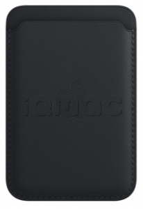 Кожаный чехол-бумажник MagSafe для iPhone 14 Plus, цвет Midnight/Темная ночь