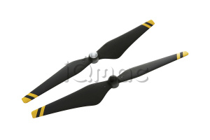 DJI Набор пропеллеров для Phantom 3 9450 черные, желтые полосы (пласт.хаб) Carbon Fiber
