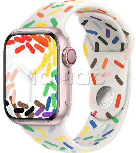 Купить Apple Watch Series 9 // 45мм GPS+Cellular // Корпус из алюминия розового цвета, спортивный ремешок цвета Pride Edition