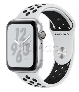 Купить Apple Watch Series 4 Nike+ // 40мм GPS // Корпус из алюминия серебристого цвета, спортивный ремешок Nike цвета «чистая платина/чёрный» (MU6H2)