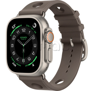 Купить Apple Watch Hermès Ultra 3 (2025) // 49мм GPS+Cellular // Корпус из титана, ремешок Scub’H Diving цвета Gris Titane