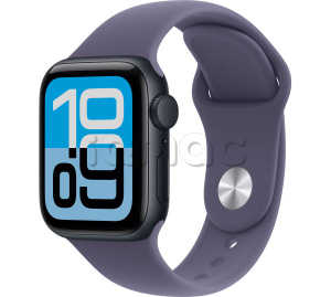 Купить Apple Watch SE 3 // 40мм GPS // Корпус из алюминия цвета "полуночный", спортивный ремешок цвета "фиолетовый туман" (2025)