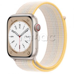 Купить Apple Watch Series 8 // 45мм GPS + Cellular // Корпус из алюминия цвета "сияющая звезда", спортивный браслет цвета "сияющая звезда"