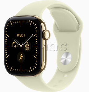 Купить Apple Watch Series 12 // 46мм GPS+Cellular // Корпус из титана золотого цвета, спортивный ремешок мятного цвета