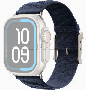 49мм Спортивный ремешок Hermes En Mer цвета Noir/Bleu Nuit для Apple Watch Ultra