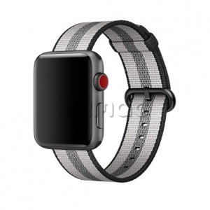 42/44мм Ремешок из плетёного нейлона чёрного цвета (в полоску) для Apple Watch
