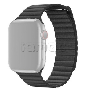 44мм M Кожаный ремешок черного цвета для Apple Watch