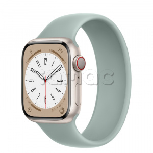 Купить Apple Watch Series 8 // 41мм GPS + Cellular // Корпус из алюминия цвета "сияющая звезда", монобраслет цвета "суккулент"