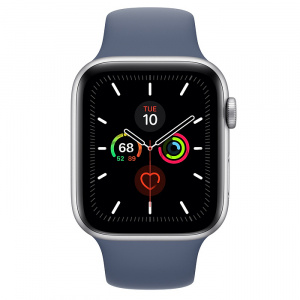 Купить Apple Watch Series 5 // 44мм GPS // Корпус из алюминия серебристого цвета, спортивный ремешок цвета «морской лёд»
