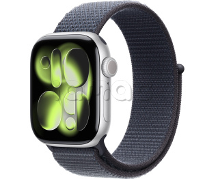 Купить Apple Watch Series 11 // 42мм GPS // Корпус из алюминия серебристого цвета, спортивный браслет цвета "якорный синий"