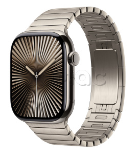 Купить Apple Watch Series 10 // 42мм GPS+Cellular // Корпус из титана натурального цвета, блочный браслет натурального цвета