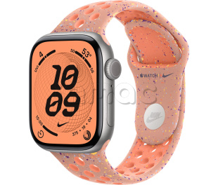 Купить Apple Watch Series 11 // 42мм GPS // Корпус из алюминия цвета "серый космос", спортивный ремешок Nike цвета "альпийский розовый"