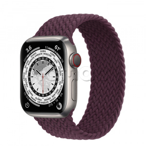 Купить Apple Watch Series 7 // 41мм GPS + Cellular // Корпус из титана, плетёный монобраслет цвета «тёмная вишня»