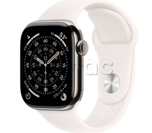 Купить Apple Watch Series 11 // 42мм GPS+Cellular // Корпус из титана натурального цвета, спортивный ремешок цвета "светлые румяна"