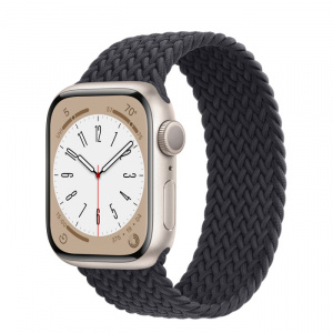 Apple Watch Series 8 // 41мм GPS // Корпус из алюминия цвета "сияющая звезда", плетёный монобраслет цвета "темная ночь"