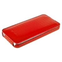Чехол Melkco для iPhone 5C Leather Case Jacka Type Carbon Fiber Pattern - Red