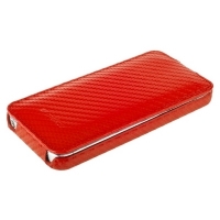 Чехол Melkco для iPhone 5C Leather Case Jacka Type Carbon Fiber Pattern - Red