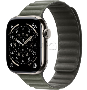 Купить Apple Watch Series 11 // 46мм GPS+Cellular // Корпус из титана нейтрального цвета, браслет цвета "серый шалфей", с магнитной застежкой