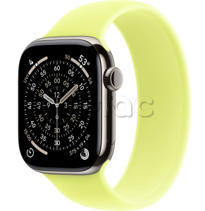 Купить Apple Watch Series 11 // 46мм GPS+Cellular // Корпус из титана нейтрального цвета, монобраслет цвета "неоновый желтый"