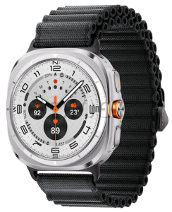 Купить Samsung Galaxy Watch Ultra (47 мм) Wifi+LTE, корпус белый титан, ремешок Trail Band темно-серого цвета