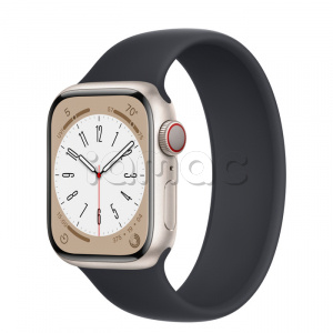 Купить Apple Watch Series 8 // 41мм GPS + Cellular // Корпус из алюминия цвета "сияющая звезда", монобраслет цвета "темная ночь"