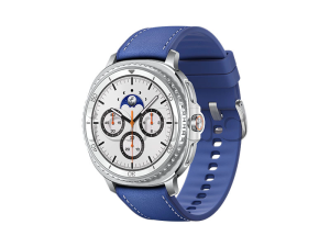 Samsung Galaxy Watch8 Classic (46 мм) Wifi+LTE, Белый, Гибридный ремешок синего цвета