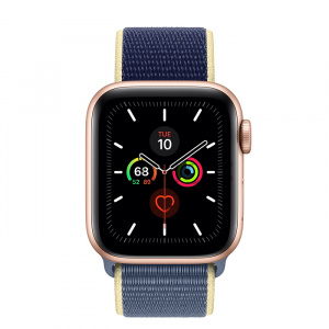 Купить Apple Watch Series 5 // 40мм GPS // Корпус из алюминия золотого цвета, спортивный браслет цвета «морской лёд»