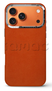 Чехол Golden Concept для iPhone 17 Pro, Alcantara Leather, Orange