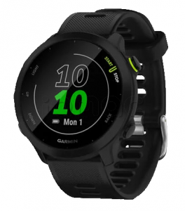 Купить Беговые умные часы Garmin Forerunner 55 (42mm), черный корпус, черный силиконовый ремешок