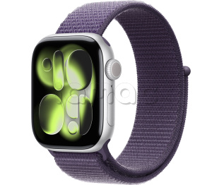 Купить Apple Watch Series 11 // 42мм GPS // Корпус из алюминия серебристого цвета, спортивный браслет цвета "фиолетовый туман"