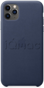 Кожаный чехол для iPhone 11 Pro Max, тёмно‑синий цвет, оригинальный Apple