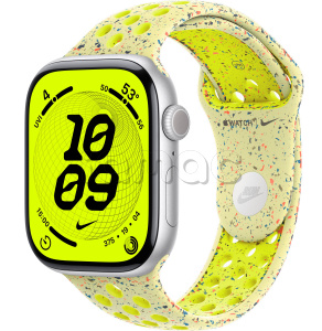 Купить Apple Watch Series 11 // 46мм GPS // Корпус из алюминия серебристого цвета, спортивный ремешок Nike цвета "электрический всплеск"