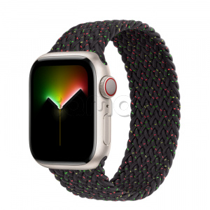 Купить Apple Watch Series 8 // 41мм GPS + Cellular // Корпус из алюминия цвета "сияющая звезда", плетёный монобраслет цвета Black Unity