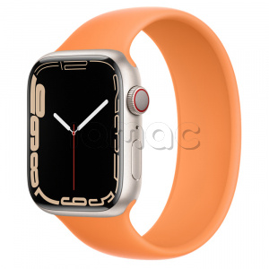 Купить Apple Watch Series 7 // 45мм GPS + Cellular // Корпус из алюминия цвета «сияющая звезда», монобраслет цвета «весенняя мимоза»