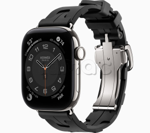 Купить Apple Watch Hermès Series 12 // 42мм GPS+Cellular // Корпус из титана серебристого цвета, ремешок Kilim Single Tour цвета Noir