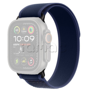 49мм Ремешок Trail Loop синего цвета, отделка из черного титана, для Apple Watch Ultra