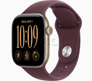 Купить Apple Watch Series 12 // 42мм GPS // Корпус из алюминия золотого цвета, спортивный ремешок бордового цвета