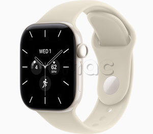 Купить Apple Watch Series 12 // 42мм GPS+Cellular // Корпус из керамики жемчужно-белого цвета, спортивный ремешок песочного цвета