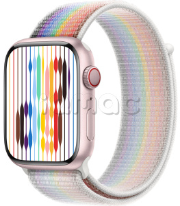 Купить Apple Watch Series 9 // 45мм GPS+Cellular // Корпус из алюминия розового цвета, спортивный браслет цвета Pride Edition