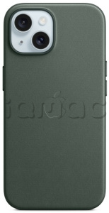 FineWoven чехол MagSafe для iPhone 15 Plus, цвет "вечнозеленый"
