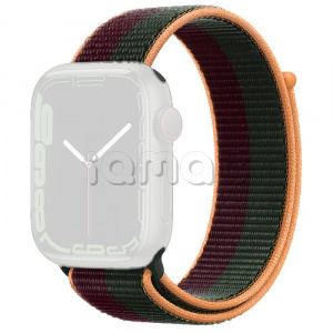 45мм Спортивный браслет цвета «Тёмная вишня/зелёный лес»  для Apple Watch