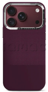 Чехол Golden Concept для iPhone 18 Pro, Vegan Leather (Burgundy)