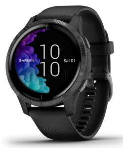 Купить Умные часы Garmin Venu (43mm), серый корпус, черный силиконовый ремешок