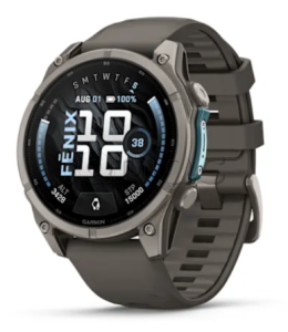 Купить Мультиспортивные часы Garmin Fenix 9 (47mm), титановый корпус, серый силиконовый ремешок  (Pebble Gray)