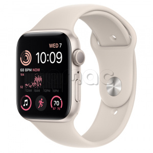 Купить Apple Watch SE // 44мм GPS // Корпус из алюминия цвета «сияющая звезда», спортивный ремешок цвета «сияющая звезда» (2022)